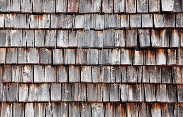 Image showing Wooden shingles