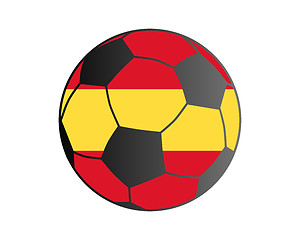 Image showing Flag of Spain and soccer ball