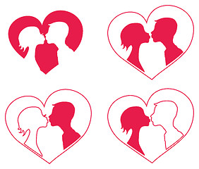 Image showing Kissing couple  