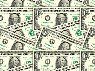 Image showing Background of money pile 1 USA dollars