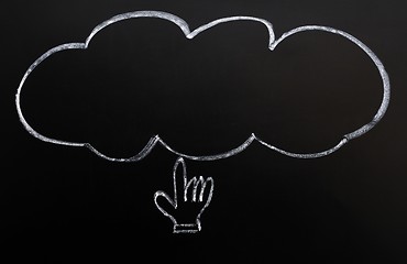 Image showing Cloud and hand cursor