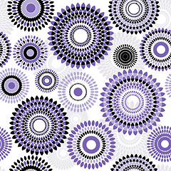 Image showing Seamless white pattern with balls