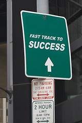 Image showing Fast Track to Success Street Sign