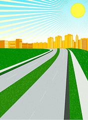 Image showing vector city in a sunny day