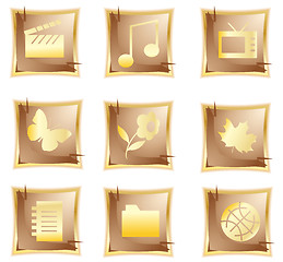 Image showing vector original gold icon