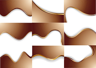 Image showing vector collection chocolate backgrounds