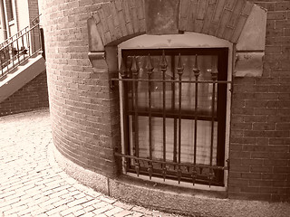 Image showing Curved Beacon Hill  Window Sepia