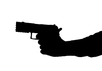 Image showing Hand holding Pistol