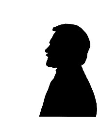 Image showing Man face Silhouette