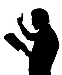 Image showing Preacher Teaching from Bible