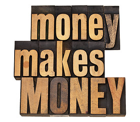 Image showing money concept in wood type