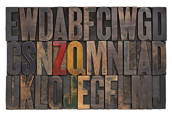 Image showing vintage letterpress wood type