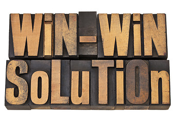 Image showing win-win solution in letterpress