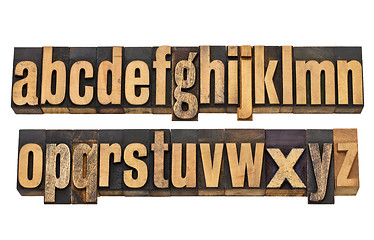 Image showing alphabet in vintage wood type