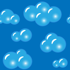 Image showing Abstract glass clouds background