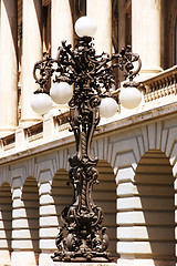 Image showing Lamppost in Buda Castle, Budapest, Hungary