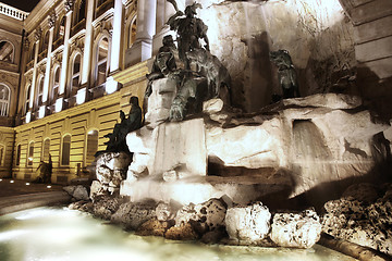 Image showing Fountain at the Buda Castle in Budapest, Hungary