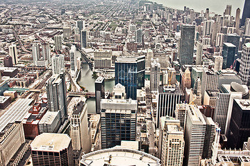 Image showing Aerial view of Chicago