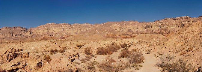 Image showing Scenic desert landscape at sunset