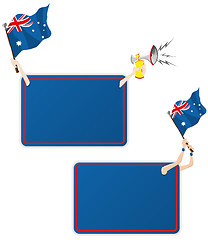 Image showing Australia Sport Message Frame with Flag. Set of Two