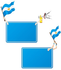 Image showing Argentina Sport Message Frame with Flag. Set of Two