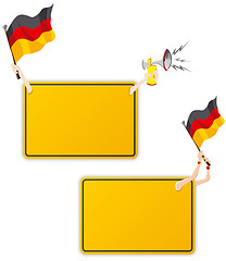 Image showing German Sport Message Frame with Flag. Set of Two