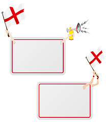 Image showing England Sport Message Frame with Flag. Set of Two