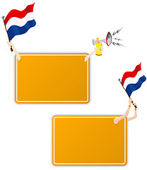 Image showing Dutch Sport Message Frame with Flag. Set of Two