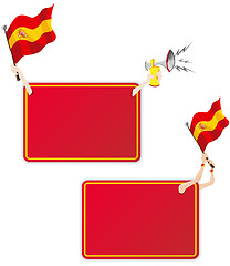 Image showing Spain Sport Message Frame with Flag. Set of Two