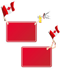 Image showing Canada Sport Message Frame with Flag. Set of Two