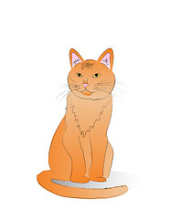 Image showing Orange Cat Vector Illustration
