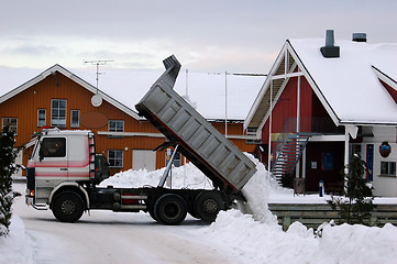 Image showing Snow dumping