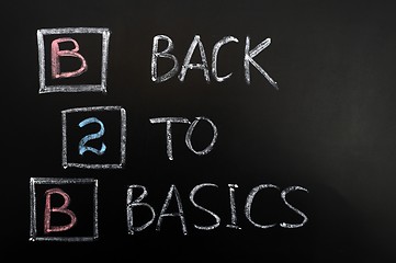 Image showing Acronym of B2B - Back to basics