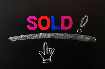 Image showing Sold with an exclamation mark