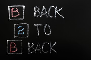 Image showing Acronym of B2B - Back to Back