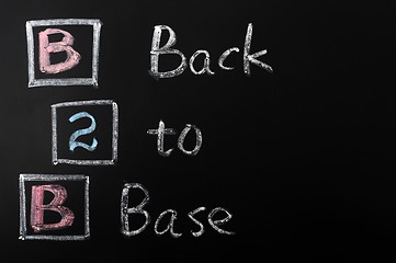 Image showing Acronym of B2B - Back to Base