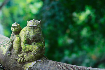 Image showing Balinese style monkey sculpture