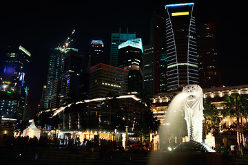 Image showing Night view of Singapore city