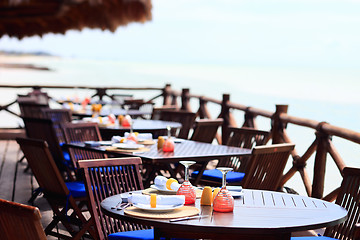 Image showing Seaside restaurant