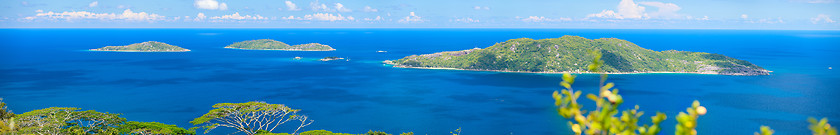 Image showing Panorama of islands in Seychelles