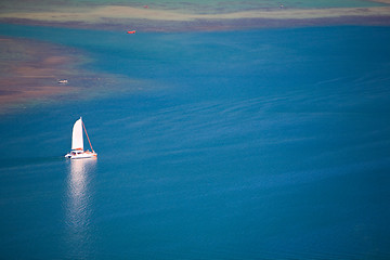 Image showing Small boat in ocean