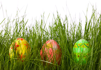 Image showing Three Easter eggs