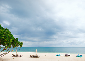 Image showing Beach at stormy weather