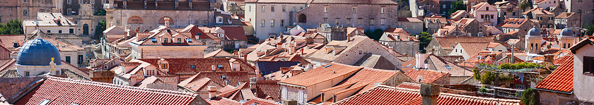 Image showing Dubrovnik old town red roofs