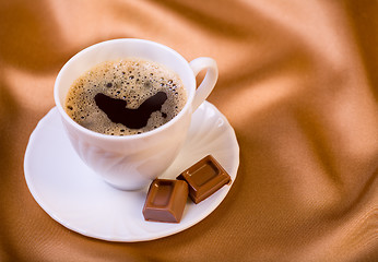 Image showing Cup of fresh aromatic coffee