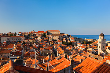 Image showing Dubrovnik old town red roofs