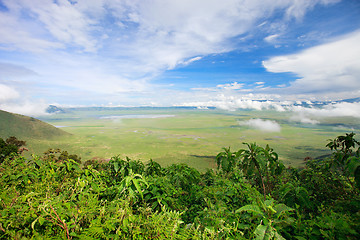 Image showing Ngorongoro crater area in Tanzania