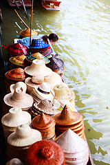 Image showing Floating market scene