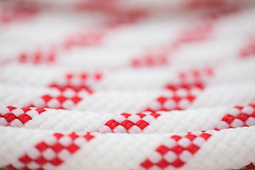 Image showing Red And White Rope