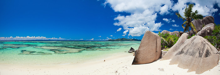 Image showing Seychelles beach panorama